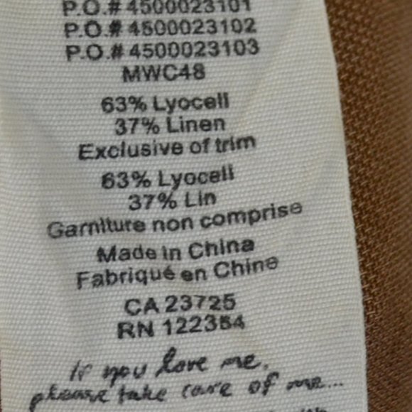 Wilfred Buttons fly Linen Blend  short size zero vacation,bike core - Picture 9 of 12